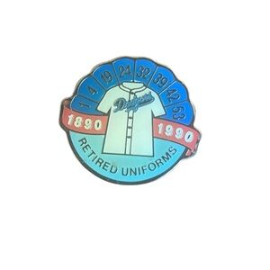 Dodgers 1990’s Vintage Pin Retired Uniforms 1890 to 1990 Collectible baseball